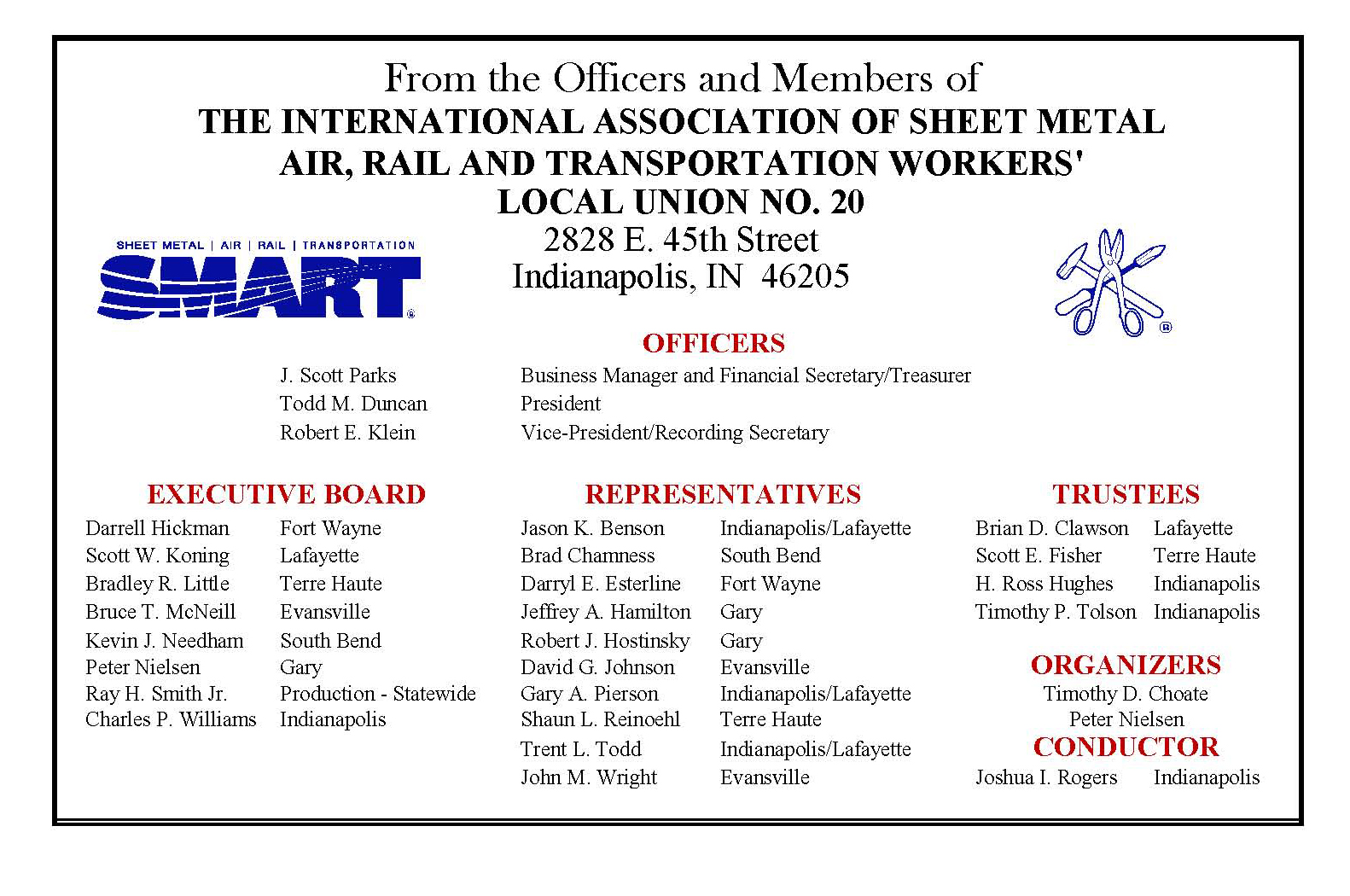 Sheetmetal Local 20 